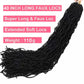 6 Packs Soft Locs Crochet Hair Pre Looped Faux Locs Crochet Braids Goddess Locs Dreadlocs Synthetic Hair For Black Women (1B, 40 Inch (Pack of 6))