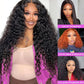 Bundles human hair Deep Wave Real Human Hair Bundles 18 20 22 Inch Unprocessed Brazilian 3 Bundles Hair Curly Bundles Human Hair Wet and Wavy Quick Weave Hair Extensions Natural Black