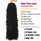 6 Packs Soft Locs Crochet Hair Pre Looped Faux Locs Crochet Braids Goddess Locs Dreadlocs Synthetic Hair For Black Women (1B, 24 Inch (Pack of 6))