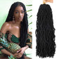 8 Packs Soft Locs Crochet Hair Pre Looped Faux Locs Crochet Braids Goddess Locs Dreadlocs Synthetic Hair For Black Women (1B, 24 Inch (Pack of 8))