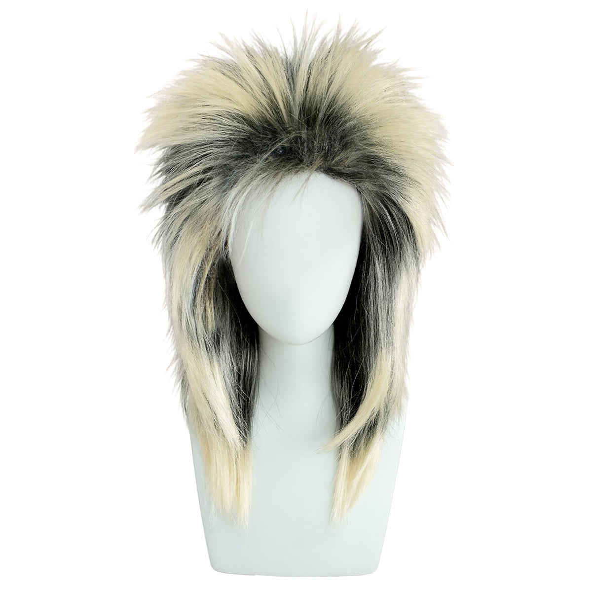 BESTBEL 80s Wig Blonde Mullet Wig for Women Rocker Punk Rocking Diva Wigs