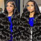 Dewyigs 32 Inch13x6 Lace Front Wigs Human Hair Pre Plucked Body Wave HD Lace Front Wigs Human Hair 180% Density Frontal Glueless Wigs Human Hair with Baby Hair