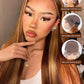 Ladoux Ombre Honey Blonde 13x6 HD Transparent Straight Lace Front Human Hair Wigs for Women 180% Density 4/27 Colored Highlight Curly Glueless Straight Wigs 20Inch Pre Plucked with Baby Hair