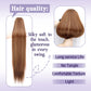 ORSUNCER Drawstring Ponytail Extension, Long Straight Pony Tails Hair Extensions Natural Soft Clip in Ponytail for Women Synthetic Hairpieces Auburn Brown
