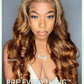 KLAIYI Wear And Go Glueless Wig Bye Bye Knots 13x4 Precut Lace Front Wigs Human Hair Ombre Highlight Blonde Body Wave Wig Pre Bleached Pre Everything Pre Plucked with Baby Hair 3S Ready to Wear 26Inch