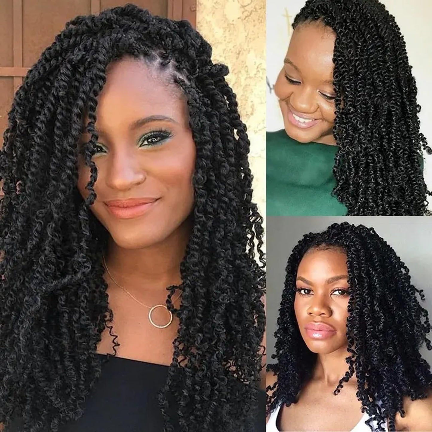 Hair Cutting compatible with Machine 1 Pack Passion Crochet Hair 18 Inch Pre Short Crochet Passion Hair Pre Looped Passion Crochet Braids Bohemian Crochet Hair 1 Pack Contains (Black, One Size)