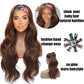Colorful Queen Headband Wig Brown Highlight Headband Wigs for Black Women Ombre Body Wave Head Band Wig Glueless Half Long Wavy Wig with Headband 26 Inch