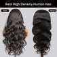 PYY 13x4 HD Lace Front Wig Human Hair, Body Wave Wig with Pre-Plucked Natural Hairline, 250 Density, Raw Human Hair Soft, Full, Glueless Wig for Women, 30 Inch Natural Color