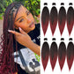 Ubeleco 8 Packs Pre-stretched Braiding Hair,20 Inch Ombre Braiding Hair Professional Soft Yaki Texture,No Itch, Hot Water Setting Hair Extensions for Braids (20in,1B/900)