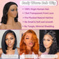 FASCARA 13x4 Body Wave Wigs Human Hair Lace Front Wigs Human Hair Pre Plucked 180% Density HD Transparent Lace Frontal Wigs for Women Glueless Wigs with Baby Hair 16Inch
