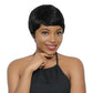 YOUKNOWIG Pixie Cut Straight Short Bob Wig for Black Women 100% Brazilian Human Hair Full Machine Made Wigs Natural Black Color