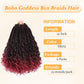 Yewell Goddess Box Braids Crochet Hair 12 Inch Boho Crochet Box-Braids With Curly Ends For Black Women,9 Packs Bohomian Crochet Box-Braid Pre Looped Box Braiding(12Inch 9Packs,TBUG)