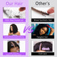 Punmasa 22 inch Bob Wig Human Hair 13x6 Frontal Lace Wig 200% Density HD Lace Front Wigs Human Hair Pre Plucked Short Curly Human Hair Wigs for Black Women Natural Black