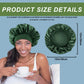 4PCS Silk Bonnet for Sleeping - Hair Satin Bonnets for Black Women Men,Wrap Cap for Curly Hair,Elastic Wide Band Bonnet Shower Cap for Sleeping (Purple & Pink & Pale Green & Black)
