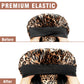 2Pcs Bonnets for Women Sleeping Braid Bonnet, Large Long Satin Silk Bonnet for Braids, Black Women Braid Bonnets with Stretchy Tie Band for Sleeping Extra Long (Pink & Leopard)