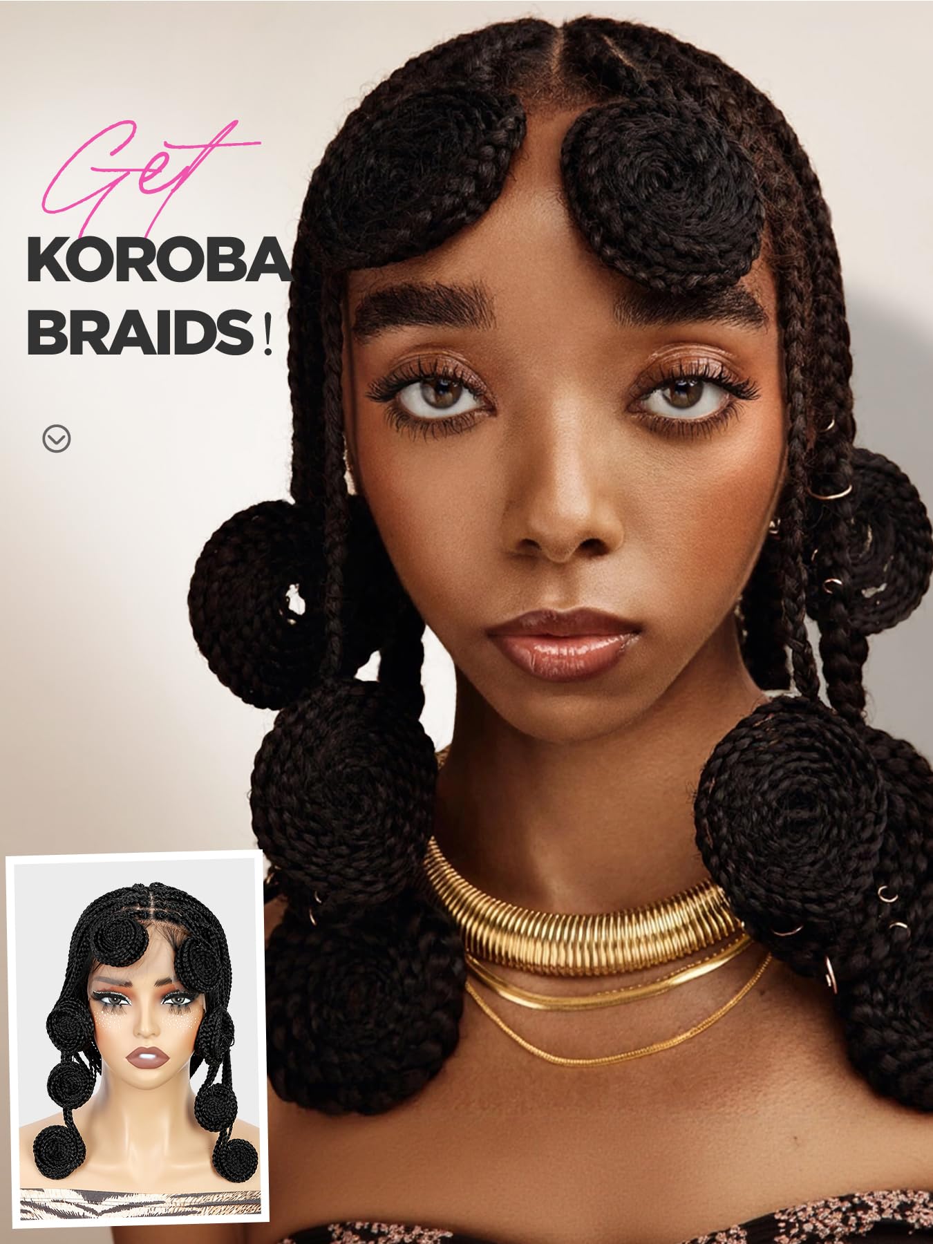 FANCEE Full Lace Box Braid Wig with Baby Hair Pre Plucked Knotless Square Part Braided Wig for Black Women Full Double Lace Frontal Synthetic Handmade Braids Natural Hairstyle(1b, 32")