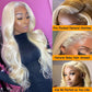LAPONDAI 13x6 Body Wave Lace Front Wig Human Hair Pre Plucked with Baby Hair 613 Blonde Transparent HD Lace Frontal Wig 180% Density Wig 26 Inch
