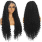 28 Inch Lace Front Braided Wigs for Black Women Knotless Braids Wigs Bohemian Boho Braids Goddess Box Braided Wig with Baby Hair (Black, 28 inch)