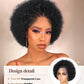 Quantum Love Braided Cornrow Afro Puff Wig for Black Women Stitch Braids Lace Front Wigs with Baby Hair Glueless Prep lucked Afro Braid Synthetic Natural Black Hair