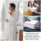 Nuogo 15 Pcs Birthday Gifts for Men Beard Care Set for Him Dad Birthday Gifts Basket Ideas Kit for Men Tumbler Bath Robe for Father's Day Dad Husband Boyfriend Box(Unhooded,White)