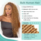 Human Braiding Hair for Boho Braids Human Hair 110g 18 Inch Curly Boho Hair for Braiding Knotless 12A Deep Wave Bohemian 3 Bundles/Pack Caramel Honey Blonde