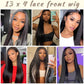 Koreyo Lace Front Wig Pre Plucked 13x4 HD Glueless Honey Blonde Lace Front Wig for Women Natural Looking Synthetic Heat Resistant Fiber Lace Wig (26 Inch) (Black)