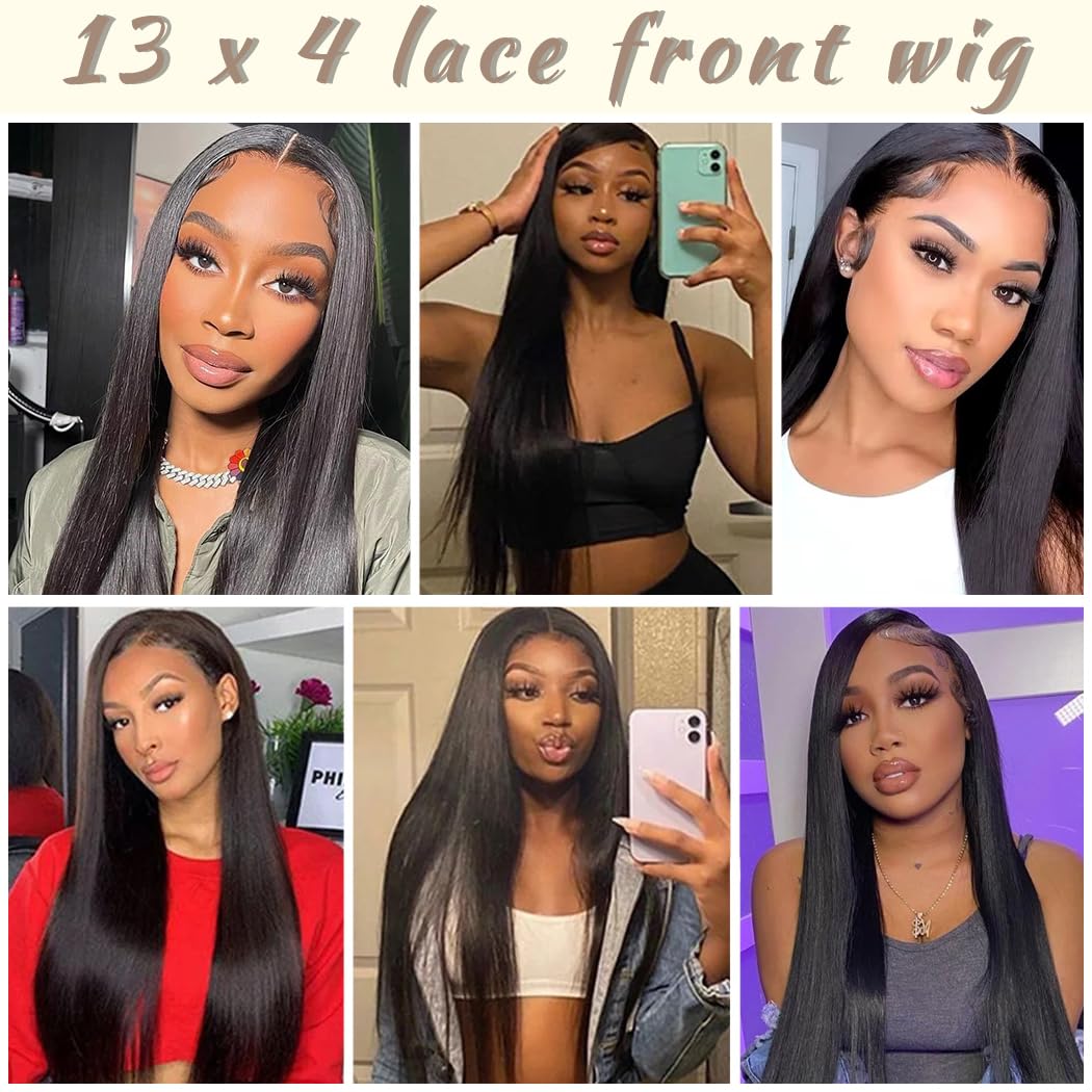 Koreyo Lace Front Wig Pre Plucked 13x4 HD Glueless Honey Blonde Lace Front Wig for Women Natural Looking Synthetic Heat Resistant Fiber Lace Wig (26 Inch) (Black)