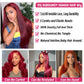 ROLKISA 99j Burgundy Lace Front Wigs Human Hair 22Inch 13x6 HD Transparent Lace Straight Red Wig Human Hair Colored Reddish Brown Lace Frontal Wigs Human Hair 180% Density Pre Plucked With Baby Hair