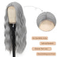YBYMCAI Grey Wig - Long Sliver Wavy Wigs for Women Middle Part Gray Wig 26 inch Natural Curly Synthetic Wig Heat Resistant Fiber Wigs for Daily Party Use