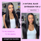 PINJUOO Straight Bundles Human Hair 16 18 20 inch 100% Unprocessed Virgin Remy Hair Bundles Weave 3 Bundles Raw Hair Extensions Natural Color for Women