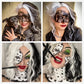 Ruina Half Black White Cruella Deville Wig for Cruella Deville Costume Women Girls Cruella Costume Curly Wavy Wigs for Party Halloween Costume R019BW