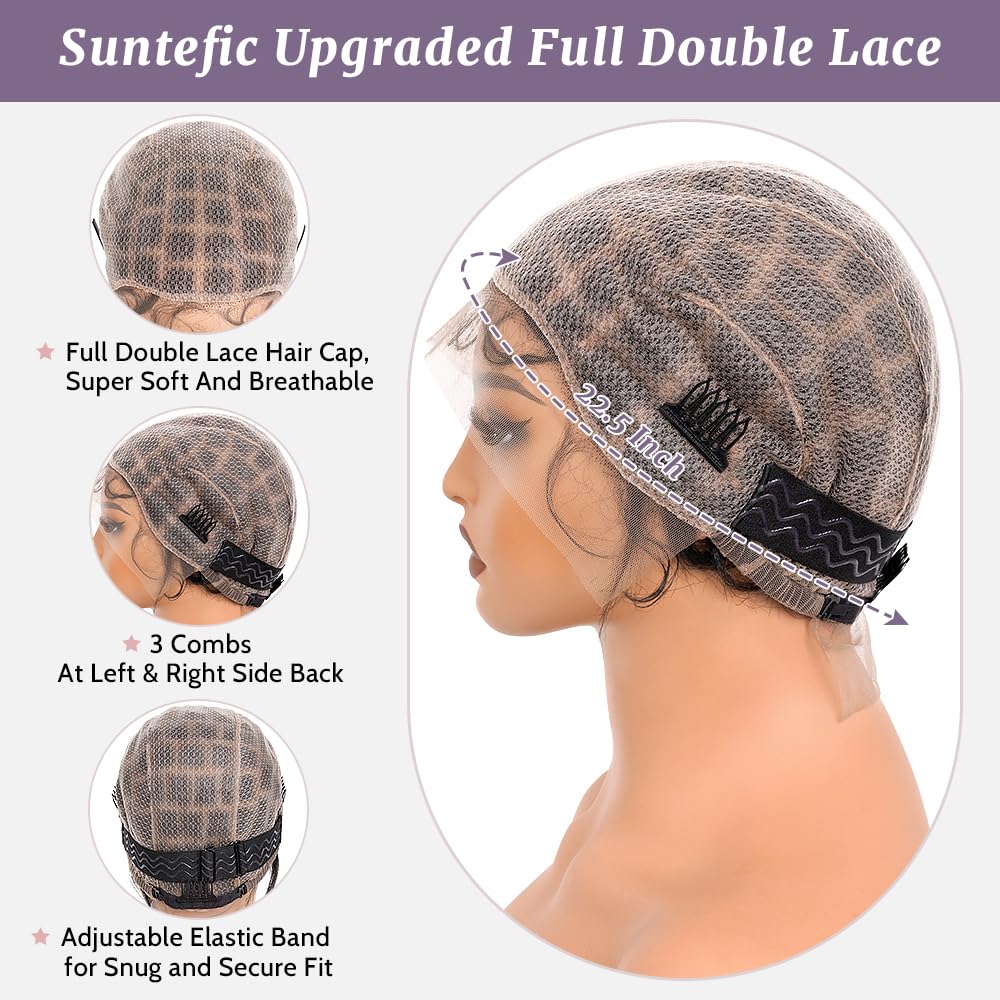 Suntefic Braided Wig Cap With Baby Hair Crochet Wig Cap For Crochet Braids Hair Glueless Double Full Hd Lace Wig Caps For Black Women (Black-99)