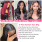 Sooolavely 18 Inch U Part Human Hair Wigs for Black Women Straight Beginner Friendly Unprocessed Brazilian Virgin Human Hair Wig Glueless Hair 180% Density Natural Color