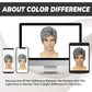 Grey Men's Wig,Short Silver Gray Wig Synthetic Side Part Heat Resistant Natural Halloween Cosplay Hair Straight Wig for Male