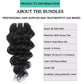 JTdebade Deep Wave Human Hair bundles 10 Inch 12A Grade Brazilian Human Hair 100% Virgin Weave Bundles Human Hair for Black Women (10'' 10'' 10'' 10'')
