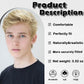 DARLIN HAIR Mens Blonde Wig, Short Blonde Wig Men Natural Layered Fluffy Synthetic Heat Resistant Halloween Cosplay Wig
