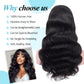 Lativ Body Wave Human Hair Wig with Bangs None Lace Front Wigs for Black Women with Gifts Box 150% Density Brazilian Virgin Hair Glueless Wigs Human Hair (20 Inch, Natural Color)