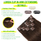 LORIEN Clip in Hair Extensions Real Human Hair, 18 Inch 100g, 4 Dark Brown, Clip in 100% Brazilian Remy Human Hair Extensions 8pcs Per Set with 18 Clips Double Weft