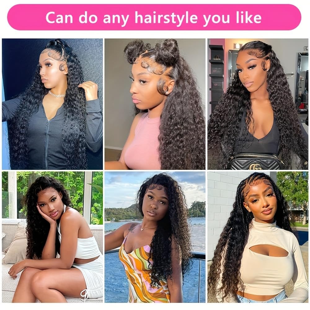 4x4 Hd Lace Closure Human Hair 12 Inch Free Part Deep Wave Closure Virgin Remy Curly Human Hair for Women Transparent Lace Closures Pre Plucked Natural Black