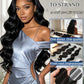 Lucklady 16A Raw Bundles Human Hair Body Wave, 4 Bundles 18 20 22 24 Inch Body Wave Bundles Human Hair, Triple Lifespan Virgin Remy hair