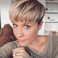FCHW Short Ombre Hair Wigs Pixie Cuts Straight Synthetic Wigs for Black Women African American Women