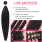 Pre Stretched Braiding Hair Extensions Black 12 Inch 8 Packs Girls Braiding Hair Natural Easy Braid Hot Water Setting Professional Soft Synthetic Yaki Straight Texture (#1B)