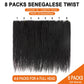 NAYOO Crochet Hair for Kids - 8 Packs 12 Inch Short Crochet Hair For Black Women, 30 Strands/Pack Small Crochet Twist Hair Hot Water Setting, Crochet Twist Braids Hair with Natural Ends(12 Inch, 1B)