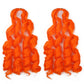 20 Inch French Curl Braiding Hair 2 Packs French Curls Braiding Hair Curly Braiding Hair French Curl Box Braids with Curly Ends French Braid in Hair Extensions (20 Inch,Orange,2PC)