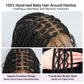 SUPERNOVA Knotless Boho Box Braided Wigs For Black Women 36inch Square Knotless Full Lace Box Braid Wig Goddess Braided Wig With Baby Hair Bohemian Curly Ends Synthetic Boho Braids Wig (36 Inch)