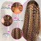 abbildung 28inch Highlight Ombre Lace Front Wig Human Hair 13x6 HD Honey Blonde 4/27 Deep Wave Lace Frontal Wigs Glueless Wigs Human Hair Pre Plucked with Baby Hair 200 Density