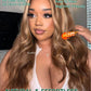 KLAIYI Wear And Go Glueless Wig Bye Bye Knots 13x4 Precut Lace Front Wigs Human Hair Ombre Highlight Blonde Body Wave Wig Pre Bleached Pre Everything Pre Plucked with Baby Hair 3S Ready to Wear 26Inch