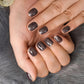 Curvlife Press on Nails Acrylic Fake Nails with Design Full Cover False Nails Reusable Nail Kit with Nail Glue Adhesive Tabs Nail File Artificial Glue on Nails (Gray star point, 30pcs)