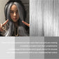 BrownBomb Grey Wig Long Silver Lace Front Wig Pre Plucked Small Knots Ready to Wear, Silver Gray Synthetic Hair Wigs for Women 26inch Long Straight Silver Wig
