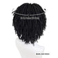 GNIMEGIL Mens Dreadlock Wig Black Curly Male Fake Dreads Loc Short Braided Wig with Bangs Realistic Twist Rasta Wigs Roleplay